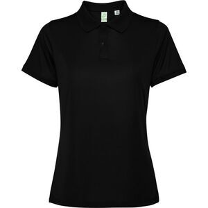 Roly Womens/Ladies Tormo Short-Sleeved Polo Shirt / Solid Black